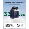 image:imageSilonn Ice Maker Coutertop  Portable Ice Cube Machine  20lbs of Bullet Ice per Day Makes Ice in 6 Minutes Stainless Steel with Visible Water Level Window Ideal for Kitchen Office and CampingBlue