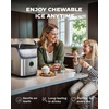 image:imageSilonn Ice Maker Coutertop  Portable Ice Cube Machine  20lbs of Bullet Ice per Day Makes Ice in 6 Minutes Stainless Steel with Visible Water Level Window Ideal for Kitchen Office and CampingStainless SteelDetachable