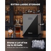 image:imageSilonn Ice Maker Coutertop  Portable Ice Cube Machine  20lbs of Bullet Ice per Day Makes Ice in 6 Minutes Stainless Steel with Visible Water Level Window Ideal for Kitchen Office and CampingMatte Black