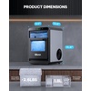 image:imageSilonn Ice Maker Coutertop  Portable Ice Cube Machine  20lbs of Bullet Ice per Day Makes Ice in 6 Minutes Stainless Steel with Visible Water Level Window Ideal for Kitchen Office and CampingSilver