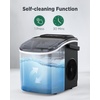 image:imageSilonn Ice Maker Coutertop  Portable Ice Cube Machine  20lbs of Bullet Ice per Day Makes Ice in 6 Minutes Stainless Steel with Visible Water Level Window Ideal for Kitchen Office and CampingDark