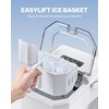 image:imageSilonn Ice Maker Coutertop  Portable Ice Cube Machine  20lbs of Bullet Ice per Day Makes Ice in 6 Minutes Stainless Steel with Visible Water Level Window Ideal for Kitchen Office and CampingMoonlight White