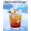 image:imageSilonn Ice Maker Coutertop  Portable Ice Cube Machine  20lbs of Bullet Ice per Day Makes Ice in 6 Minutes Stainless Steel with Visible Water Level Window Ideal for Kitchen Office and CampingEbony