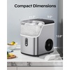 image:imageSilonn Ice Maker Coutertop  Portable Ice Cube Machine  20lbs of Bullet Ice per Day Makes Ice in 6 Minutes Stainless Steel with Visible Water Level Window Ideal for Kitchen Office and CampingBrushed Stainless Steel