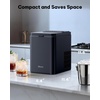 image:imageSilonn Ice Maker Coutertop  Portable Ice Cube Machine  20lbs of Bullet Ice per Day Makes Ice in 6 Minutes Stainless Steel with Visible Water Level Window Ideal for Kitchen Office and CampingBlack