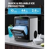 image:imageSilonn Ice Maker Coutertop  Portable Ice Cube Machine  20lbs of Bullet Ice per Day Makes Ice in 6 Minutes Stainless Steel with Visible Water Level Window Ideal for Kitchen Office and CampingSilver