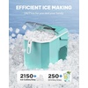 image:imageSilonn Nugget Ice Maker  Timer Ice Machine with SelfCleaning 45lbs per Day Pebble Ice Maker with Soft Chewable Ice OneClick Operation Ice Machine for Home Kitchen OfficeLight Green
