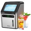 image:imageSilonn Nugget Ice Maker  Timer Ice Machine with SelfCleaning 45lbs per Day Pebble Ice Maker with Soft Chewable Ice OneClick Operation Ice Machine for Home Kitchen OfficeStainless Steel