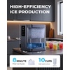 image:imageSilonn Nugget Ice Maker Countertop with APP amp Voice Control Self Cleaning Ice Machine with 3L Large Water Tank 40 lbs24H Soft Chewable Ice Portable Pebble Ice Maker for Home and Party SilverSilver Gray  Pro