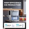 image:imageSilonn Nugget Ice Maker Countertop with APP amp Voice Control Self Cleaning Ice Machine with 3L Large Water Tank 40 lbs24H Soft Chewable Ice Portable Pebble Ice Maker for Home and Party SilverSilver