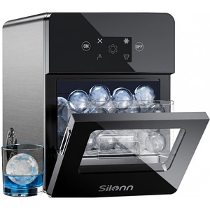 image:imageSilonn Nugget Ice Maker  Timer Ice Machine with SelfCleaning 45lbs per Day Pebble Ice Maker with Soft Chewable Ice OneClick Operation Ice Machine for Home Kitchen OfficeRock Black