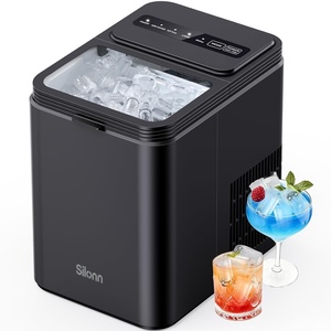 image:imageSilonn Nugget Ice Maker  Timer Ice Machine with SelfCleaning 45lbs per Day Pebble Ice Maker with Soft Chewable Ice OneClick Operation Ice Machine for Home Kitchen OfficeEbony