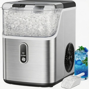 image:imageSilonn Nugget Ice Maker  Timer Ice Machine with SelfCleaning 45lbs per Day Pebble Ice Maker with Soft Chewable Ice OneClick Operation Ice Machine for Home Kitchen OfficeBrushed Stainless Steel