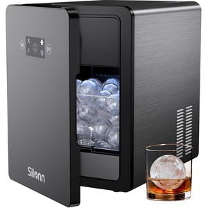 image:imageSilonn Nugget Ice Maker  Timer Ice Machine with SelfCleaning 45lbs per Day Pebble Ice Maker with Soft Chewable Ice OneClick Operation Ice Machine for Home Kitchen OfficeMatte Black