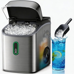 image:imageSilonn Nugget Ice Maker  Timer Ice Machine with SelfCleaning 45lbs per Day Pebble Ice Maker with Soft Chewable Ice OneClick Operation Ice Machine for Home Kitchen OfficeStainless Steel Silver