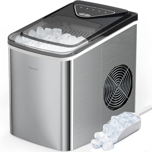 image:imageSilonn Nugget Ice Maker Countertop with APP amp Voice Control Self Cleaning Ice Machine with 3L Large Water Tank 40 lbs24H Soft Chewable Ice Portable Pebble Ice Maker for Home and Party SilverStainless Steel