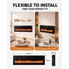 image:imageSilonn 22 Electric Fireplace Heater with 3D Flame Effect 5100 BTU1500 WBlack