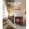 image:imageSilonn 22 Electric Fireplace Heater with 3D Flame Effect 5100 BTU1500 WBlack