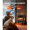 image:imageSilonn 22 Electric Fireplace Heater with 3D Flame Effect 5100 BTU1500 WBlack