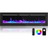image:imageSilonn 22 Electric Fireplace Heater with 3D Flame Effect 5100 BTU1500 WBlack