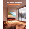 image:imageSilonn 22 Electric Fireplace Heater with 3D Flame Effect 5100 BTU1500 WBlack Pro
