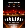 image:imageSilonn 22 Electric Fireplace Heater with 3D Flame Effect 5100 BTU1500 WBlack Pro