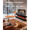 image:imageSilonn 22 Electric Fireplace Heater with 3D Flame Effect 5100 BTU1500 WBlack Pro