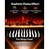 image:imageSilonn 22 Electric Fireplace Heater with 3D Flame Effect 5100 BTU1500 WDark