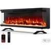image:imageSilonn 22 Electric Fireplace Heater with 3D Flame Effect 5100 BTU1500 WDark