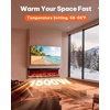image:imageSilonn 22 Electric Fireplace Heater with 3D Flame Effect 5100 BTU1500 WDark