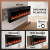 image:imageSilonn 22 Electric Fireplace Heater with 3D Flame Effect 5100 BTU1500 WDeep Black