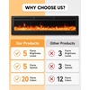 image:imageSilonn 22 Electric Fireplace Heater with 3D Flame Effect 5100 BTU1500 WGloss Black