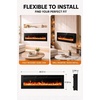 image:imageSilonn 22 Electric Fireplace Heater with 3D Flame Effect 5100 BTU1500 WGloss Black