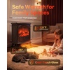 image:imageSilonn 22 Electric Fireplace Heater with 3D Flame Effect 5100 BTU1500 WSolid Black