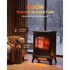 image:imageSilonn 22 Electric Fireplace Heater with 3D Flame Effect 5100 BTU1500 WSolid Black