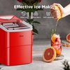 image:imageSilonn Ice Maker Countertop 10 Ice Cubes in 5 Mins 33 lbs24H 2 Bullet Ice Sizes SelfCleaning Ice Maker with Scoop Portable Compact Ice Machine for Home Kitchen PartyRed