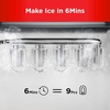 image:imageSilonn Ice Maker Countertop 10 Ice Cubes in 5 Mins 33 lbs24H 2 Bullet Ice Sizes SelfCleaning Ice Maker with Scoop Portable Compact Ice Machine for Home Kitchen PartyRed