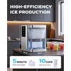 image:imageSilonn Ice Maker Countertop 10 Ice Cubes in 5 Mins 33 lbs24H 2 Bullet Ice Sizes SelfCleaning Ice Maker with Scoop Portable Compact Ice Machine for Home Kitchen PartyGloss Silver