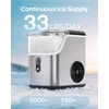 image:imageSilonn Ice Maker Countertop with Expandable Ice Basket and Carry HandleBrushed Stainless Steel