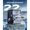 image:imageSilonn Ice Maker Countertop with Expandable Ice Basket and Carry HandleCrescent Ice MakerRock Black