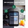 image:imageSilonn Ice Maker Countertop with Expandable Ice Basket and Carry HandleCrescent Ice MakerRock Black