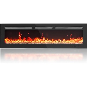 image:imageSilonn 22 Electric Fireplace Heater with 3D Flame Effect 5100 BTU1500 WEbony
