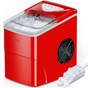 image:imageSilonn Ice Maker Countertop 10 Ice Cubes in 5 Mins 33 lbs24H 2 Bullet Ice Sizes SelfCleaning Ice Maker with Scoop Portable Compact Ice Machine for Home Kitchen PartyRed