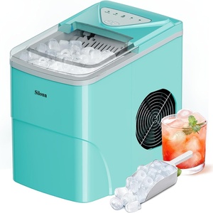 image:imageSilonn Ice Maker Countertop 10 Ice Cubes in 5 Mins 33 lbs24H 2 Bullet Ice Sizes SelfCleaning Ice Maker with Scoop Portable Compact Ice Machine for Home Kitchen PartyGreen01